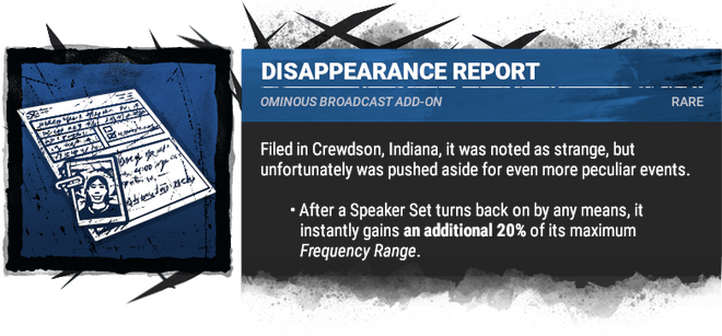 disappearance report