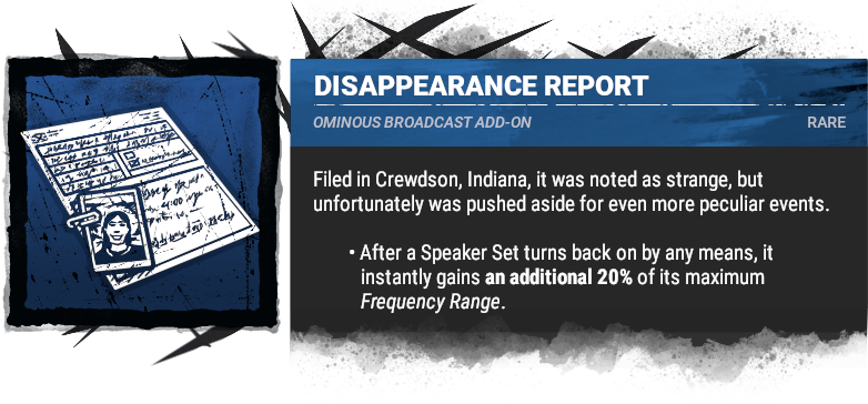 disappearance report disappearance report