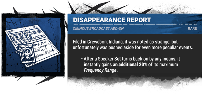 disappearance report disappearance report