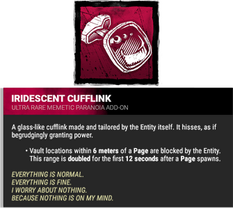 iridescent cufflink