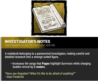 investigator's notes