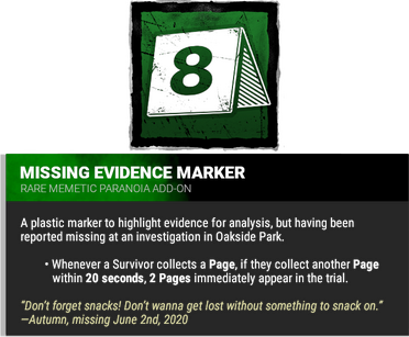 missing evidence marker