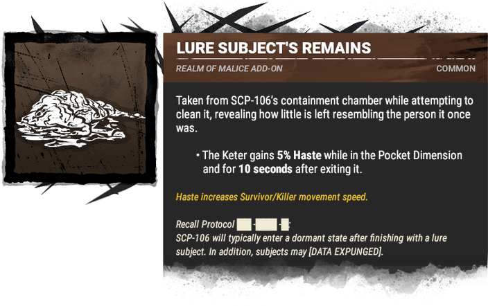 lure subject's remains lure subject's remains