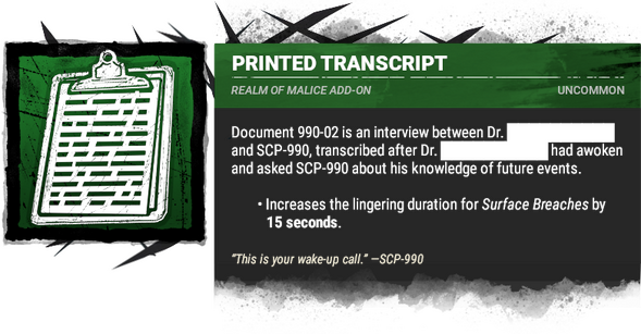 printed transcript