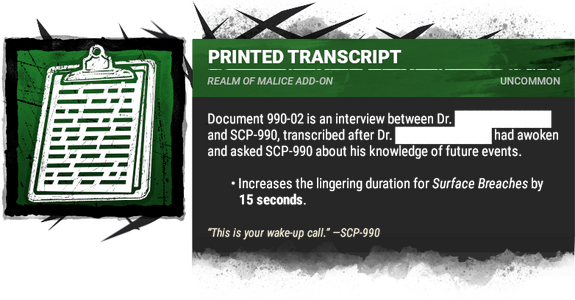 printed transcript