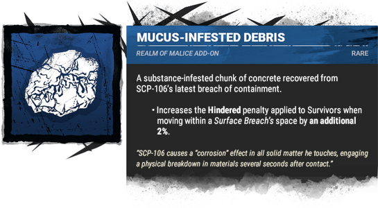 mucus-infested debris