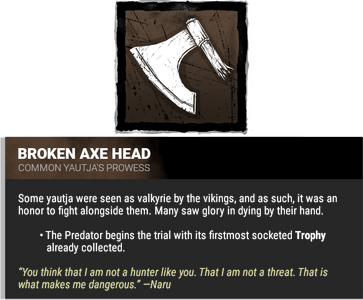 broken axe head