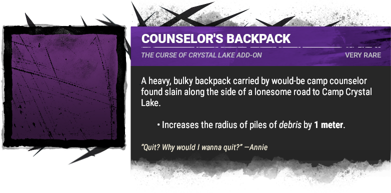 counselor's backpack