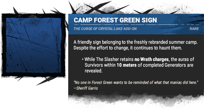 camp forest green sign