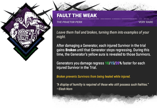 FAULT THE WEAK