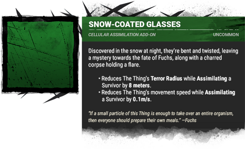 snow-coated glasses
