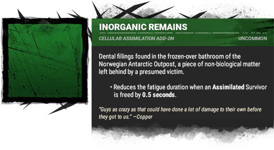 inorganic remains