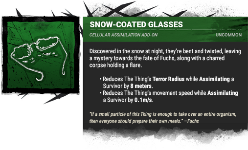 snow-coated glasses