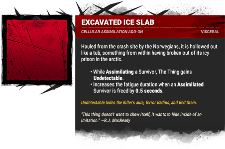 excavated ice slab