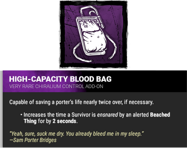 high-capacity blood bag