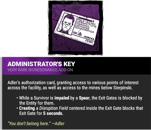 administrator's key administrator's key