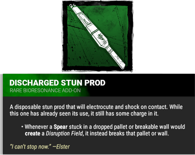 discharged stun prod