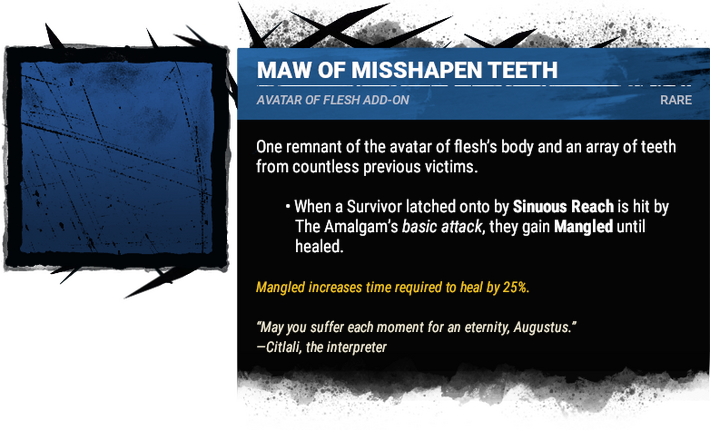maw of misshapen teeth