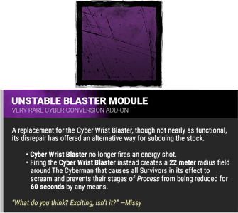 unstable blaster module