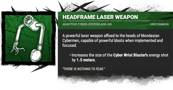 headframe laser weapon