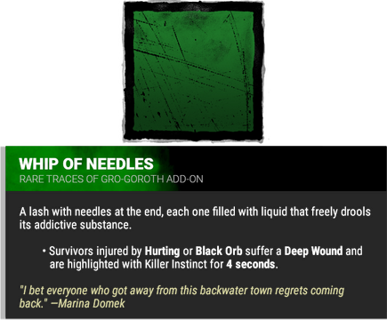 whip of needles
