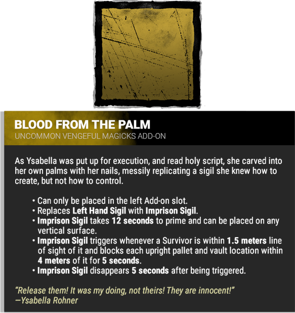 blood from the palm blood from the palm