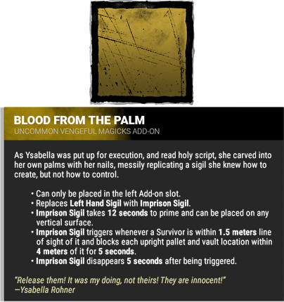 blood from the palm