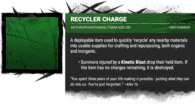 Recycler Charge