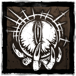 An up-close and stylized face of Orin the Red from Baldur's Gate 3 with smoke-like effects coming from the mouth and a dark inky pattern appearing on the side of her face as if she is changing appearance.