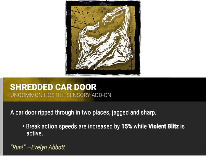 shredded car door