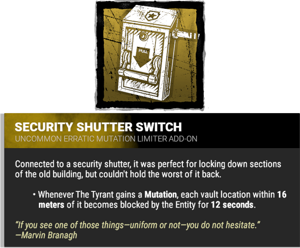 security shutter switch