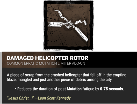 damaged helicopter rotor