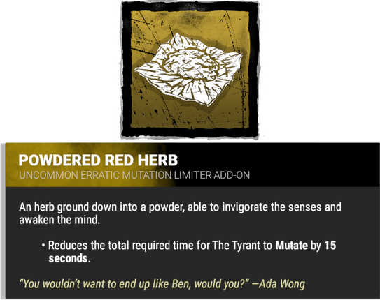 powdered red herb