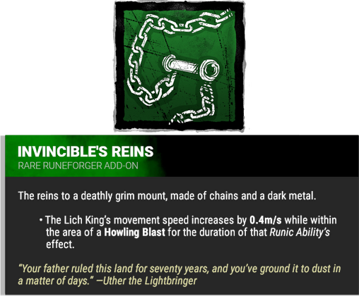 Invincible's reins