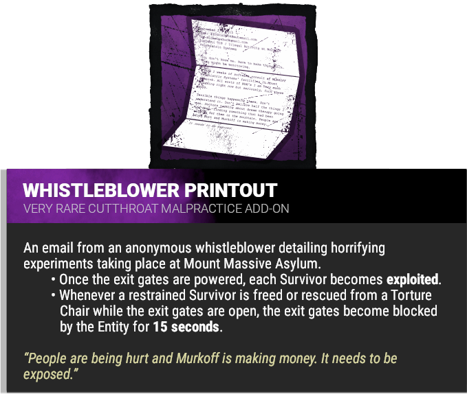 Whistleblower Printout Whistleblower Printout