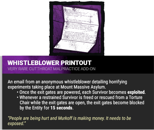 Whistleblower Printout Whistleblower Printout