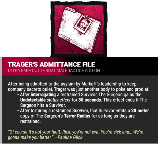 Trager&#39;s Admittance File