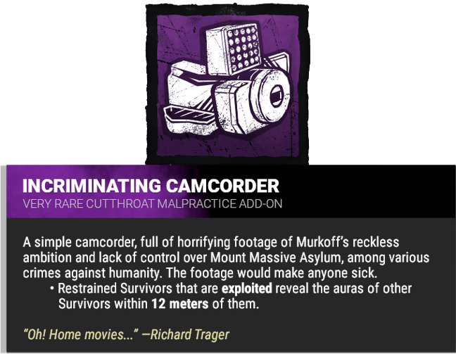 Incriminating Camcorder