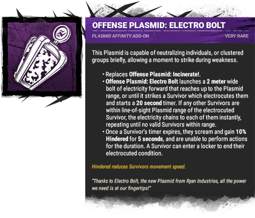 Offense Plasmid: Electro Bolt Offense Plasmid: Electro Bolt