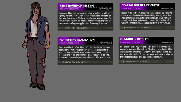 BREACH TOME COSMETIC - "FIRST ROUND OF TESTING"