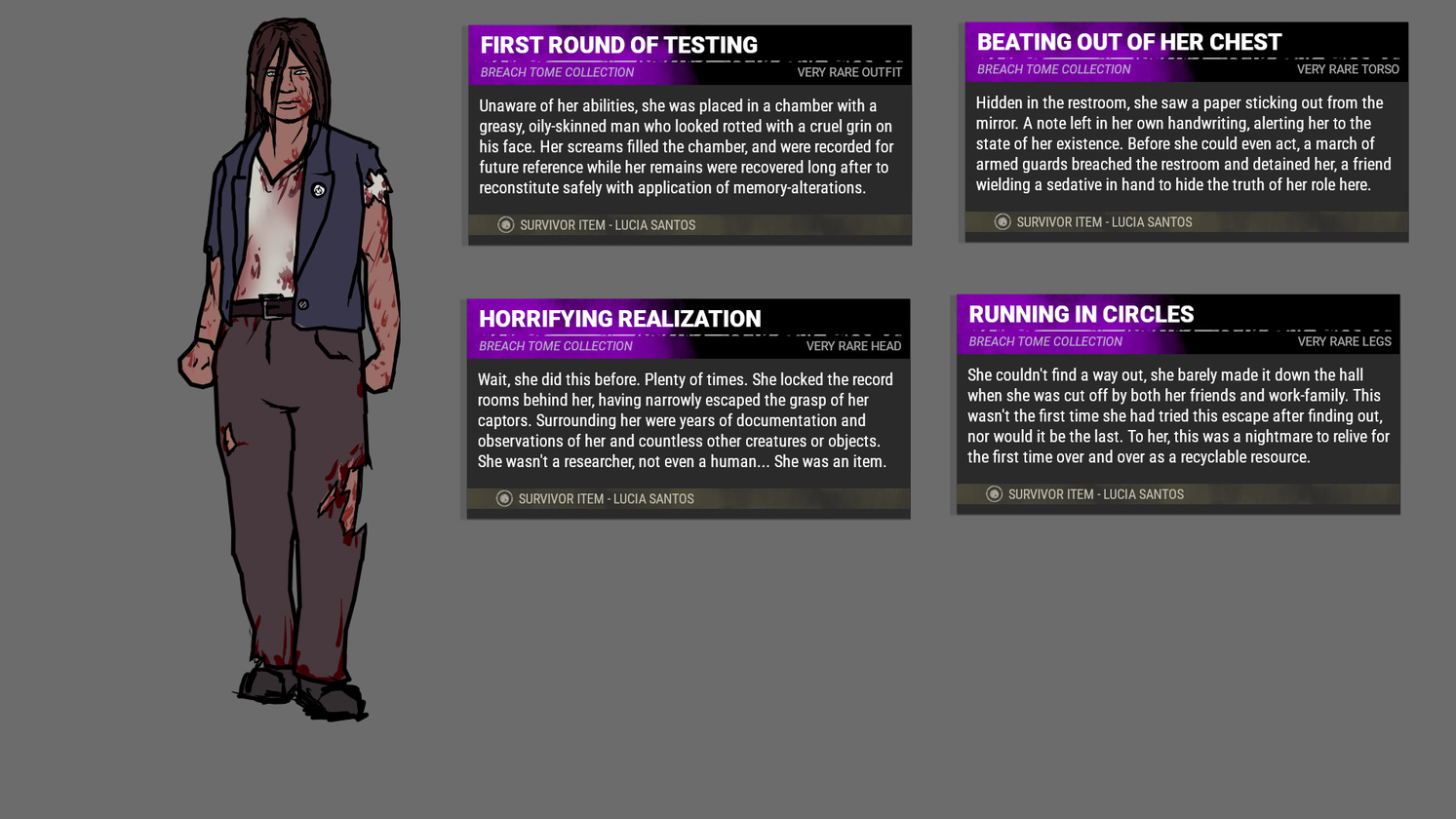 BREACH TOME COSMETIC - "FIRST ROUND OF TESTING"