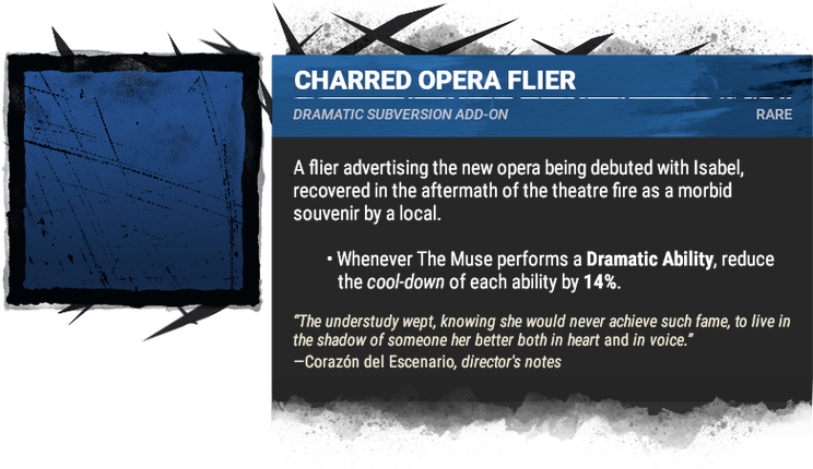 charred opera flier