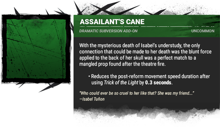 assailant&#39;s cane