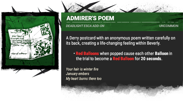 admirer&#39;s poem
