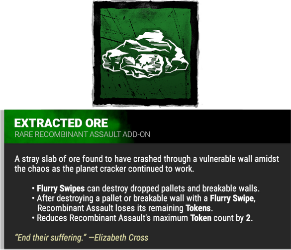 extracted ore