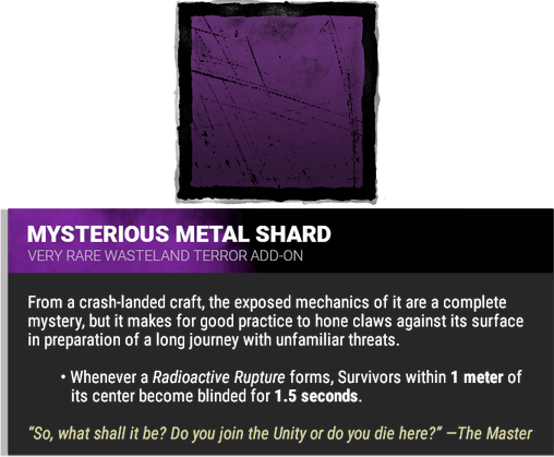 mysterious metal shard mysterious metal shard