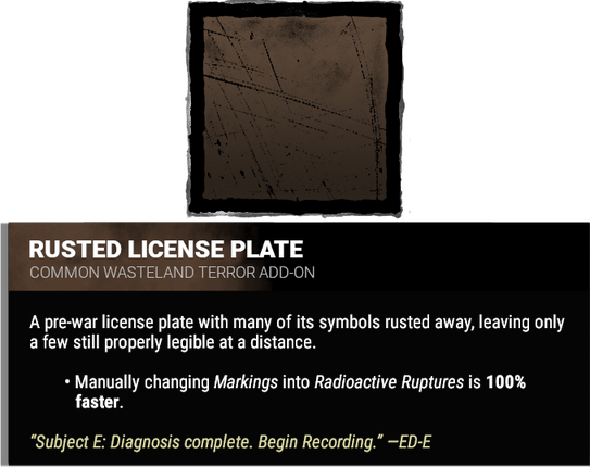 rusted license plate