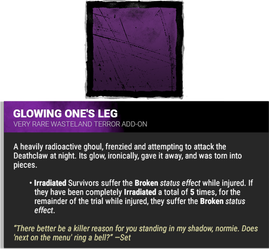 glowing one&#39;s leg